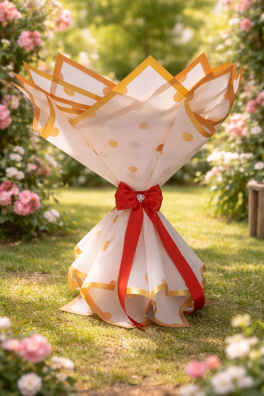 Buchet handmade cu trandafiri din satin multicolori – cadou elegant și durabil